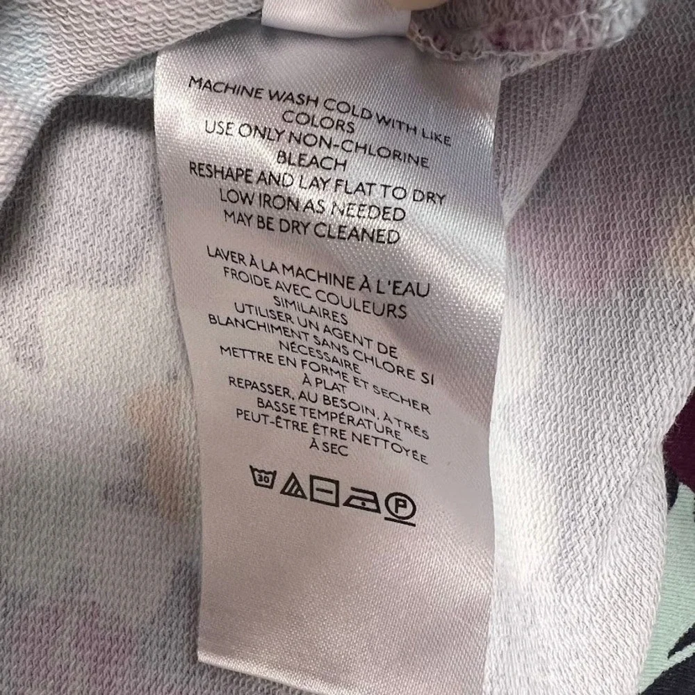Maeve Anthropologie XL Floral Colorblock Sweatshirt Top Balloon Sleeve Pullover - Picture 8 of 9